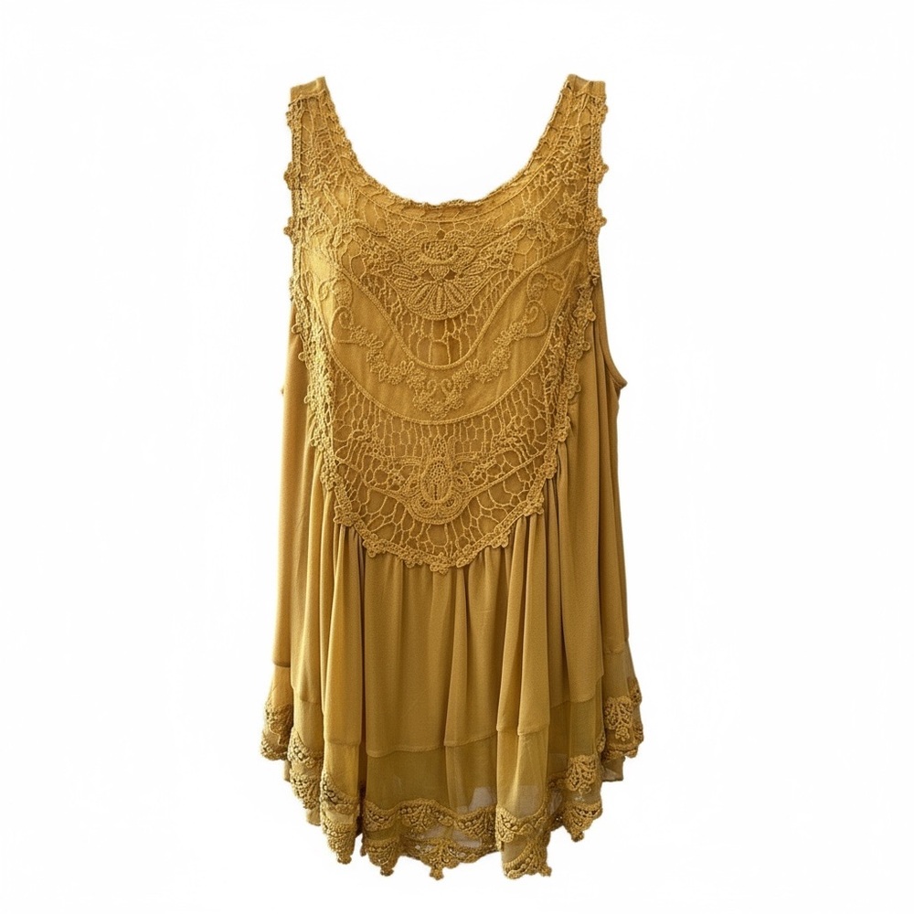Mustard Lace Blouse - Picture 2 of 3